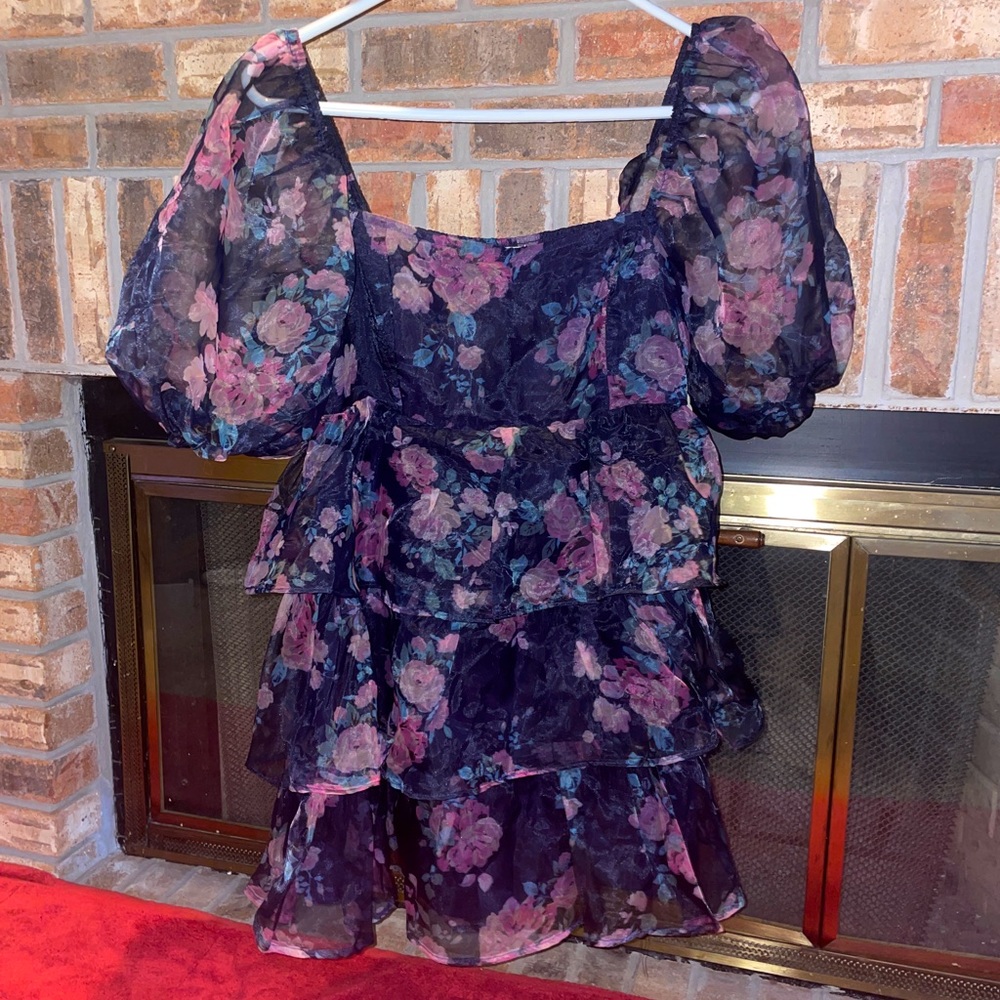 Altar’d State Floral babydoll mini dress